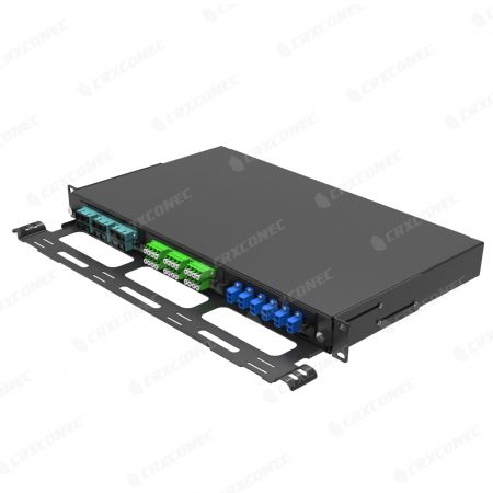 Multi functions LGX 1U Fiber Drawer Rack Mount Panel With Support Bar - LGX 1U 3 Slot Fiber Drawer Rack Mount Enclosure With Support Bar